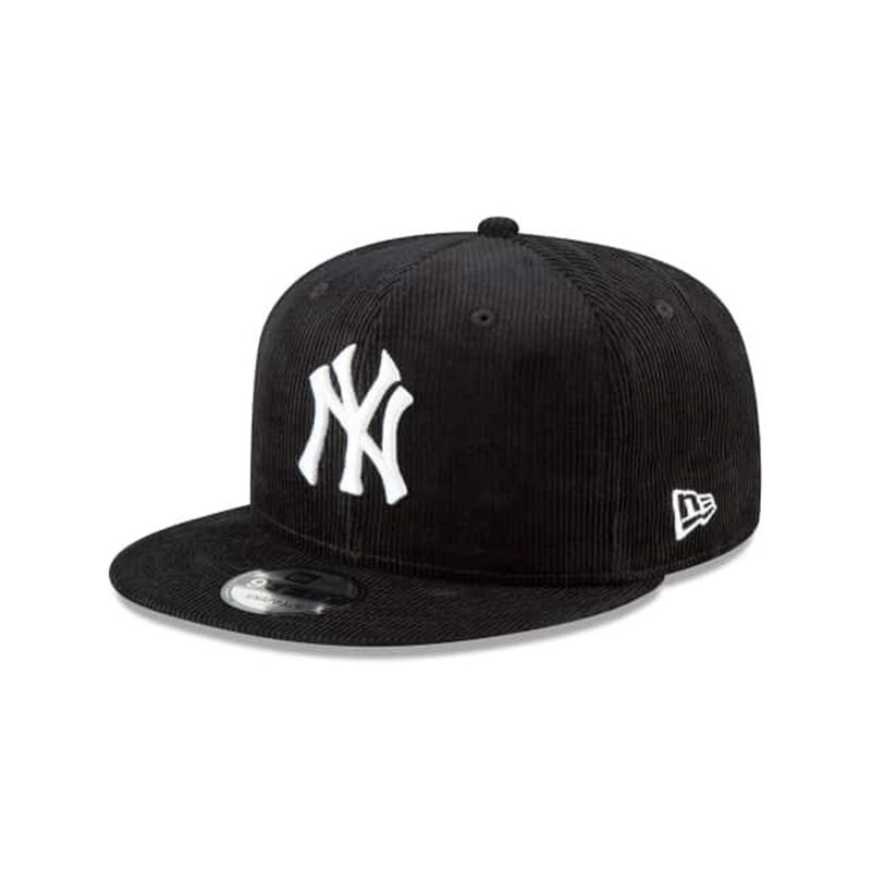 MLB New York Yankees Corduroy 9Fifty Snapback (RLQ9186) - Black New Era Caps